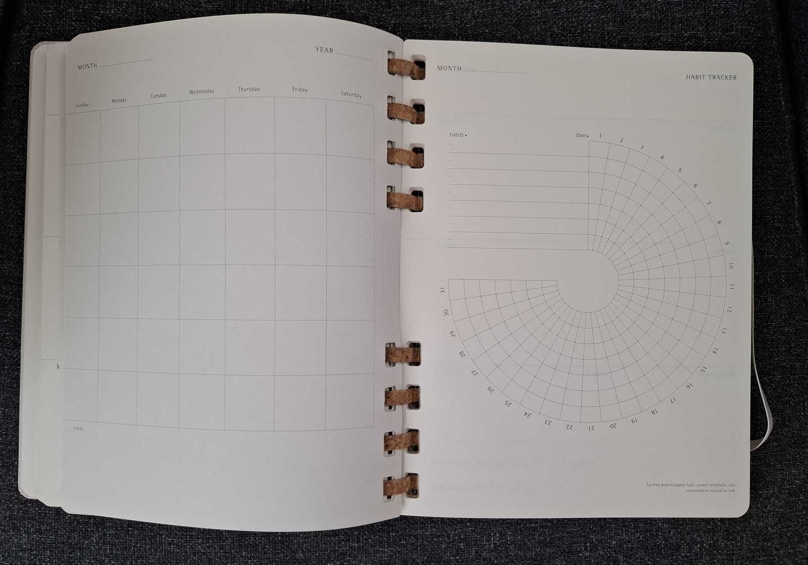 kalendarz bez dat Moleskine eko undated planner