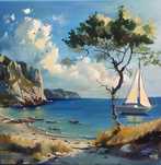 Картина "Парусник на морі"