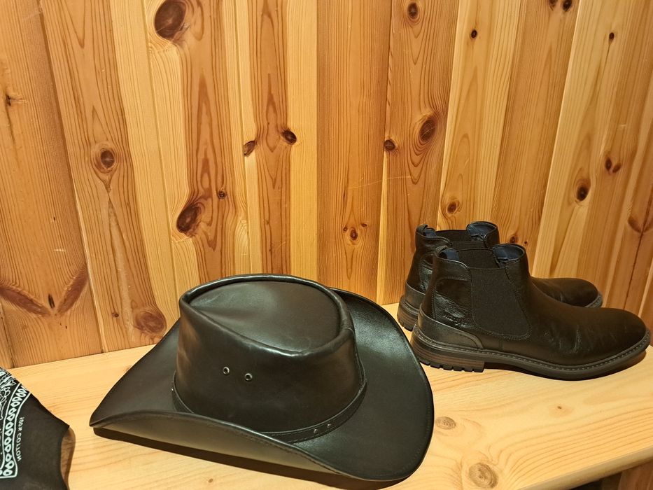 Kapelusz kowbojski skórzany