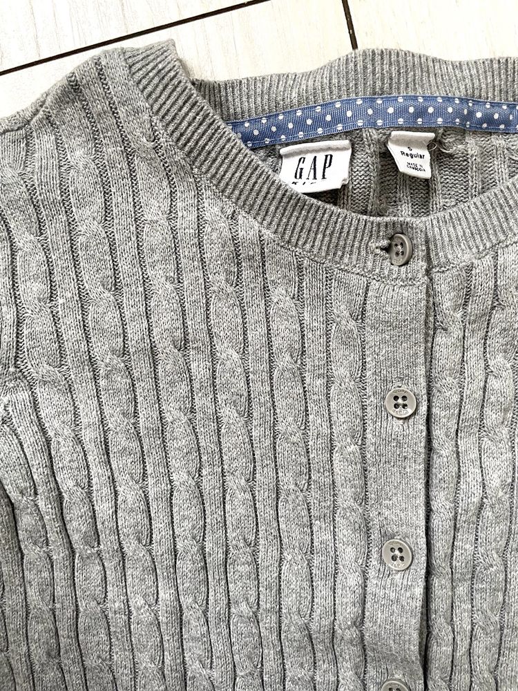 Sweter sweterek szary rozpinany Gap 116