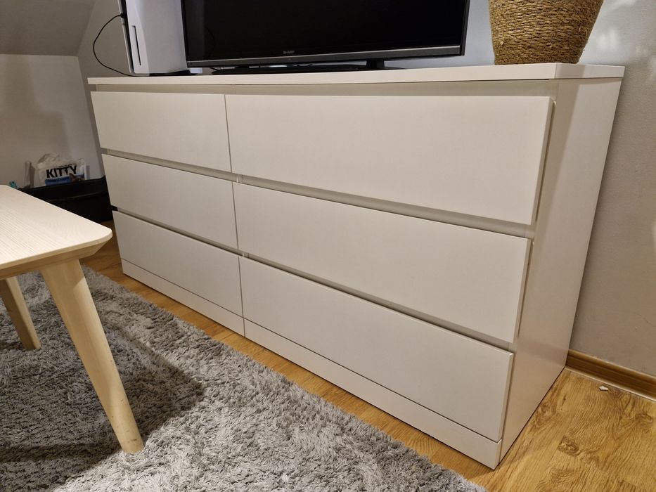 Komoda MALM Ikea 160×78, biała, stan bardzo dobry
