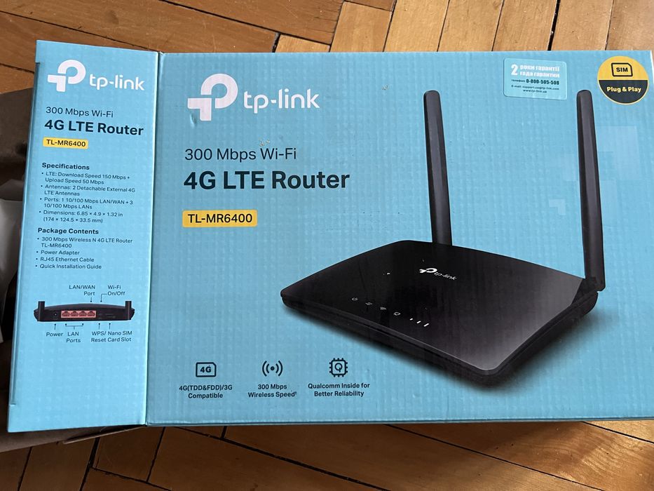 TP-LINK TL-MR6400 4G LTE Router 300Mbps Wifi
