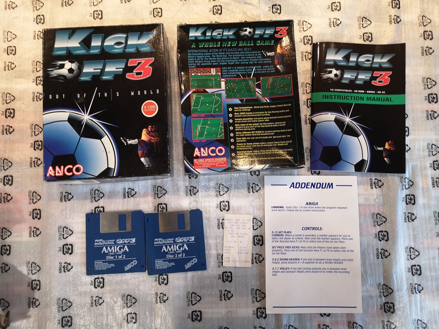 Kick Off 3 gra AMIGA big box (1994) od kolekcjonera (kioskzgrami)