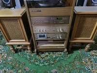 Zestaw audio Vintage Wzmacniacz, Tuner, Deck, Kolumny