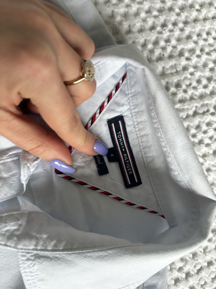 Tommy hilfiger koszula błękit  s 34 do pracy modn