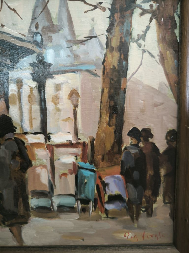 Quadro / Pintura Óleo sob placa - Pia Vitale 25,5x30,5