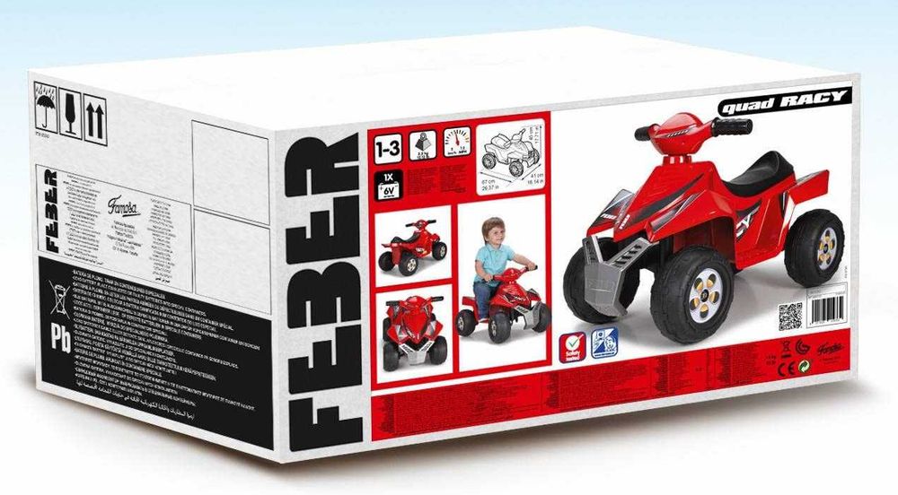 Moto 4 a Bateria Quad Racy 6V Vermelho / FAMOSA (NOVO)