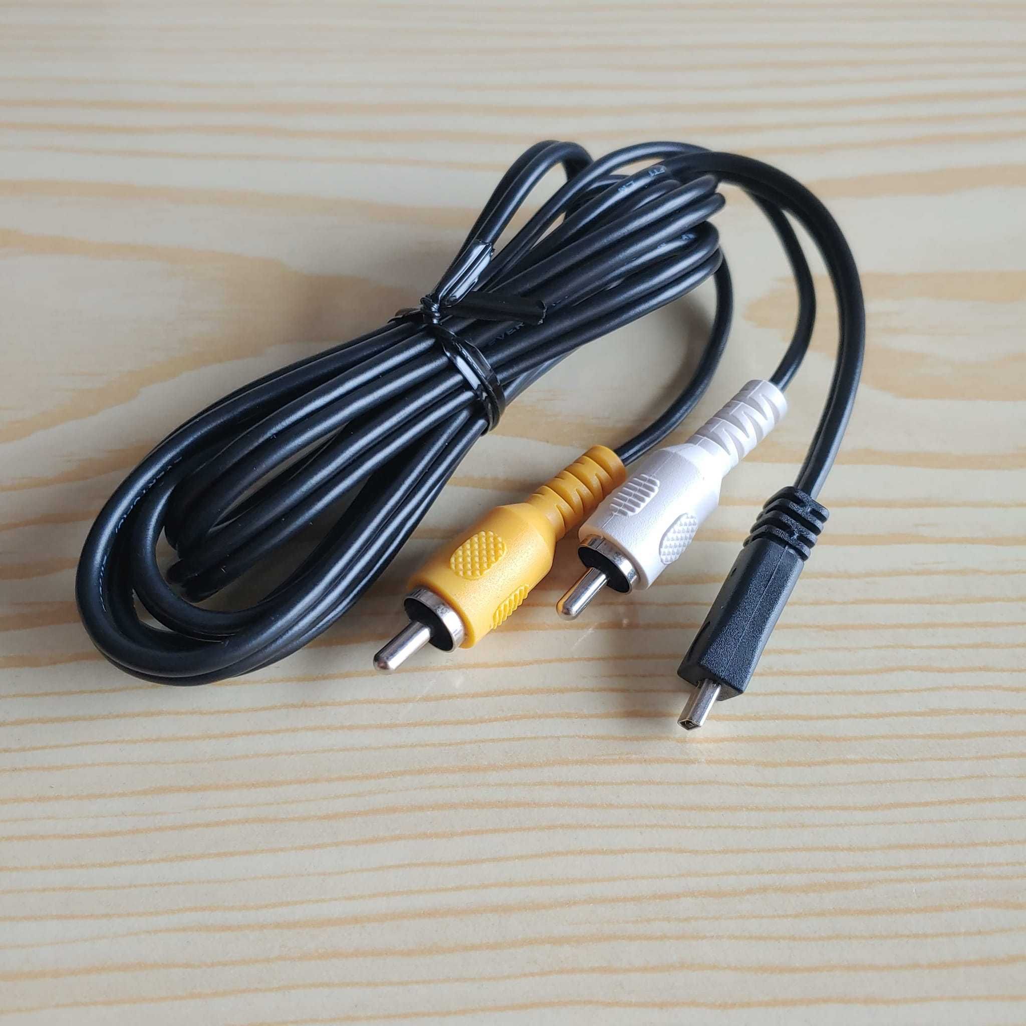 Micro cabo USB macho para 2 RCA NOVO