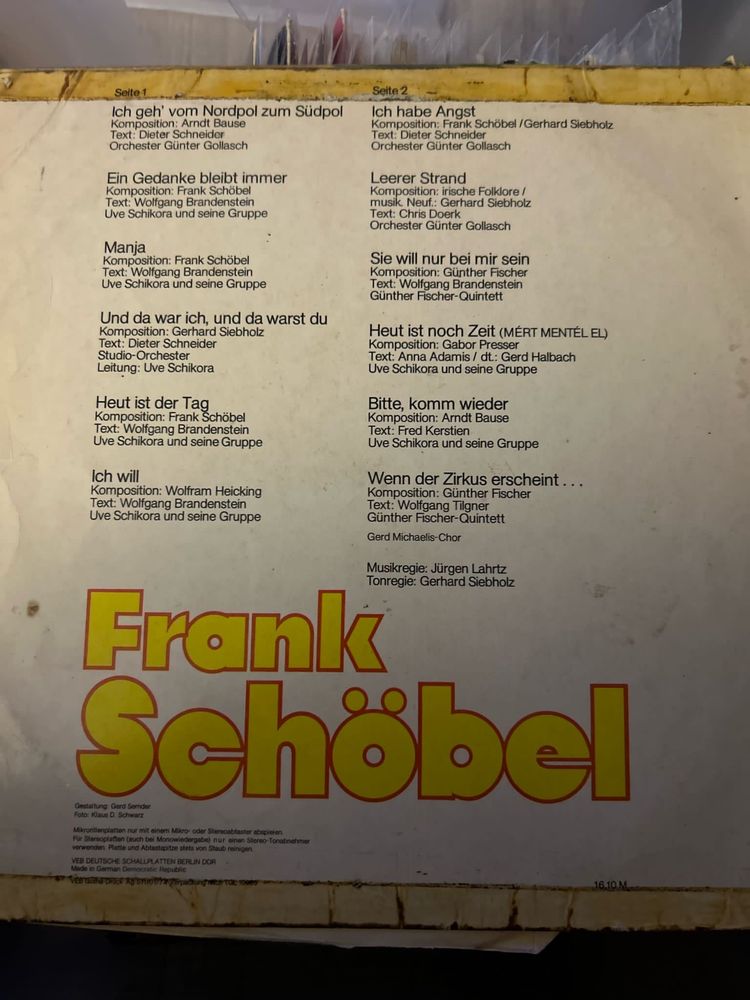 Płyta winylowa Frank schöbel