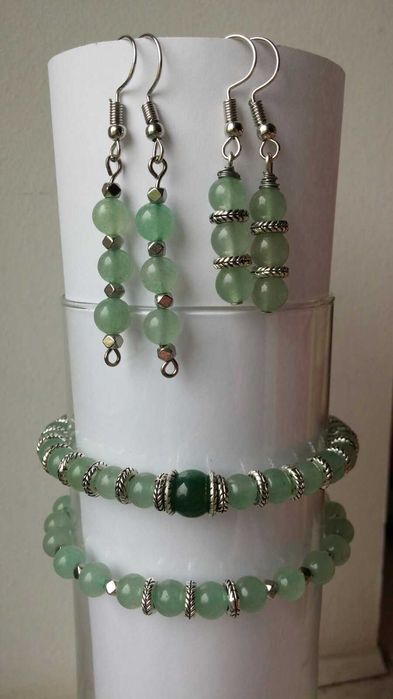 браслет и серьги  набор  ручная работа