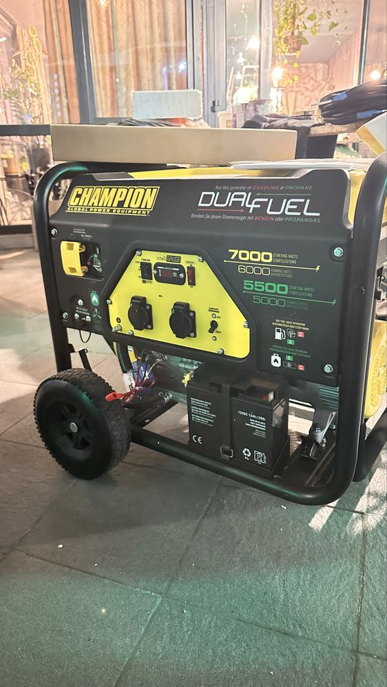 Генератор Champion 7 kWt новий. Бензин газ.