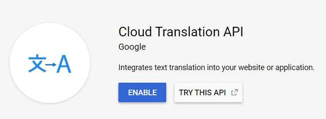 Продам безлимитный ключ Google Translate API Key Cloud Translation API