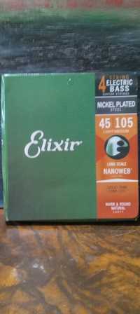 Струни для бас гітари Elixir 45-105