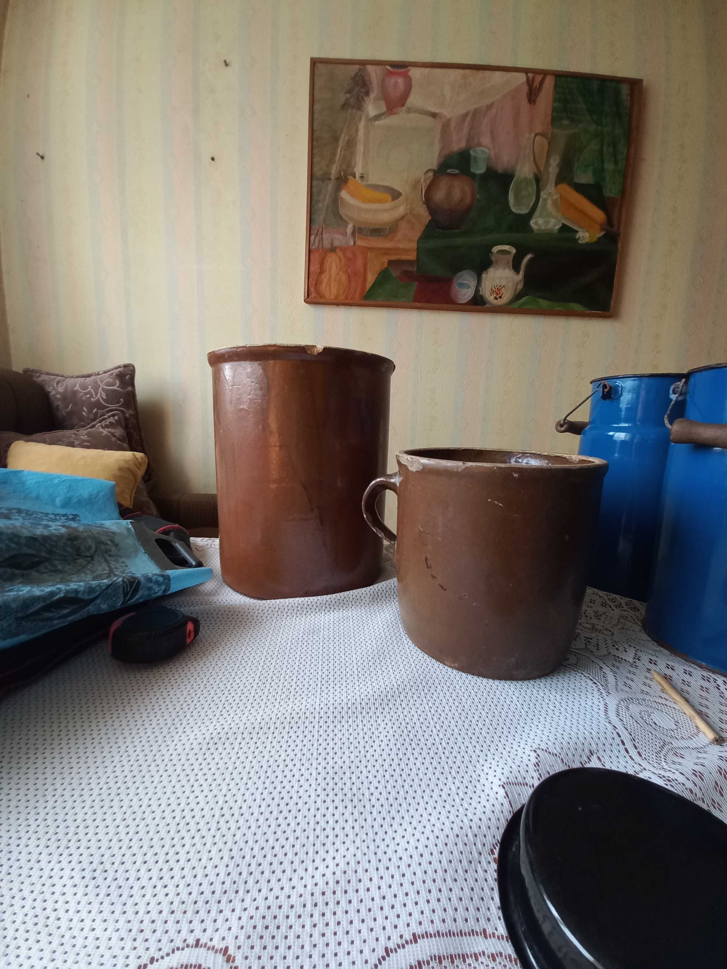 Wiadro,kanki emaliowane PRL,garnki