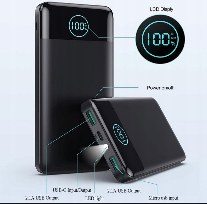 PowerBank 13800 mAh czarny