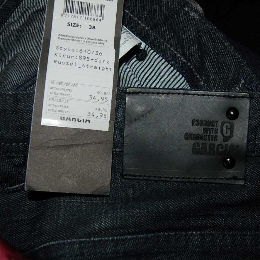 GARCIA jeans W38 L36 pas 102 jeansy męskie proste z metką regular fit