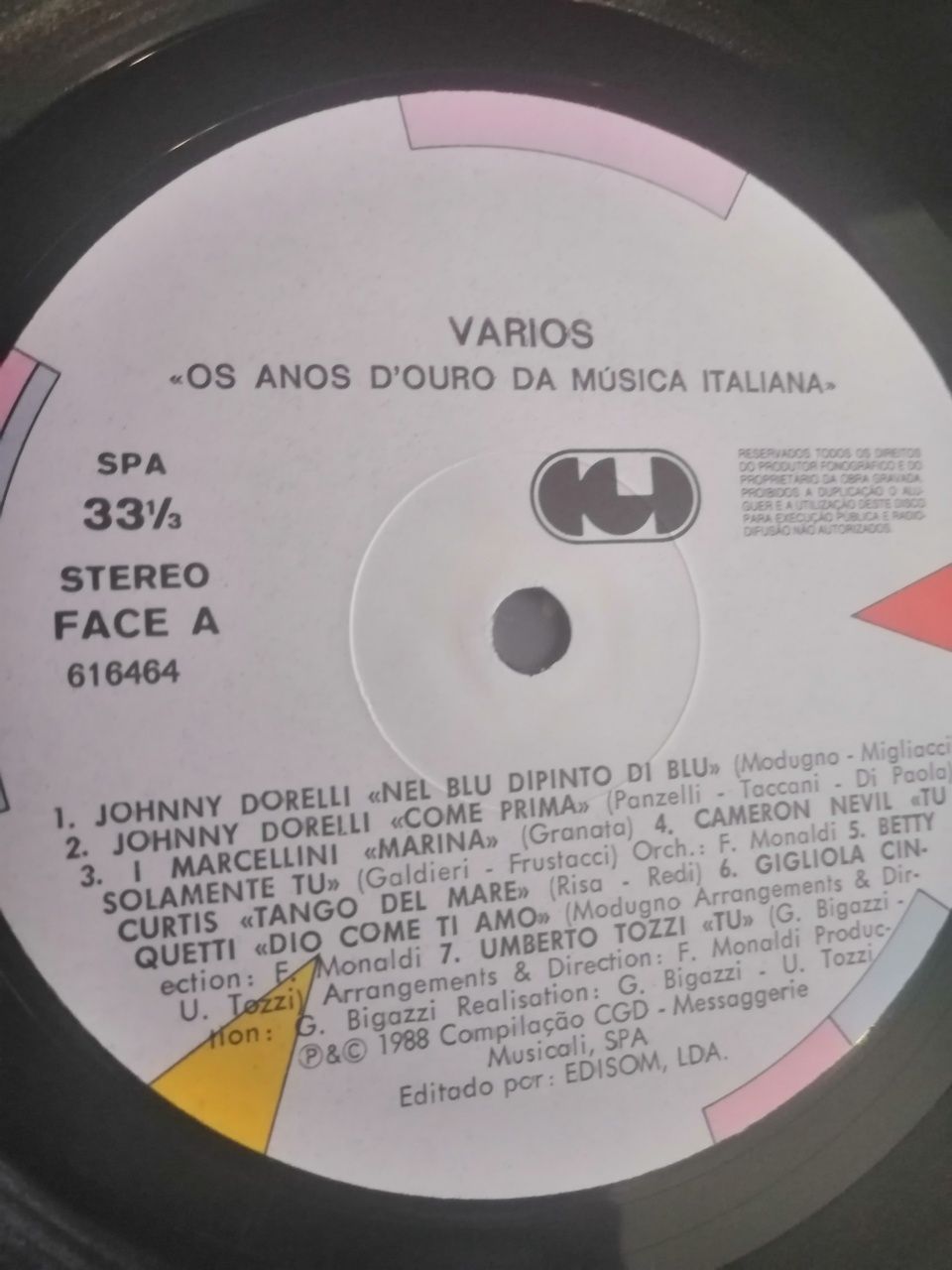 Conjunto de 3 Discos de Vinil Musica italiana