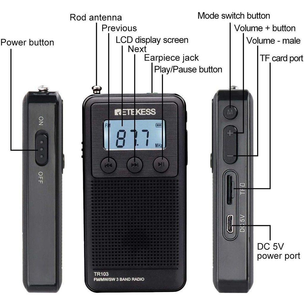 Радіоприймач / MP3 player / Ratekiss TR103