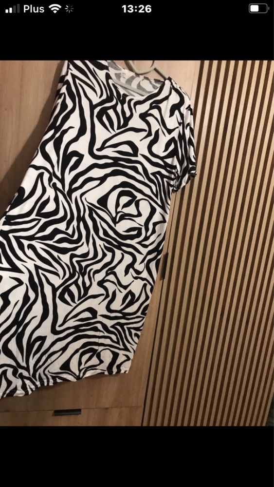 Sukienka letnia xxxxl 44-48 zebra geometryczna