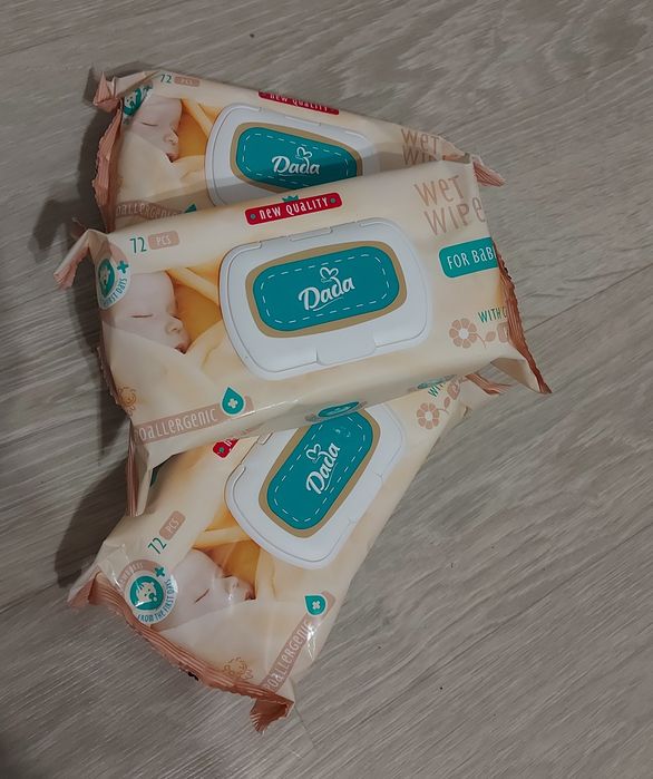 Вологі серветки Dada 72шт з клапаном
