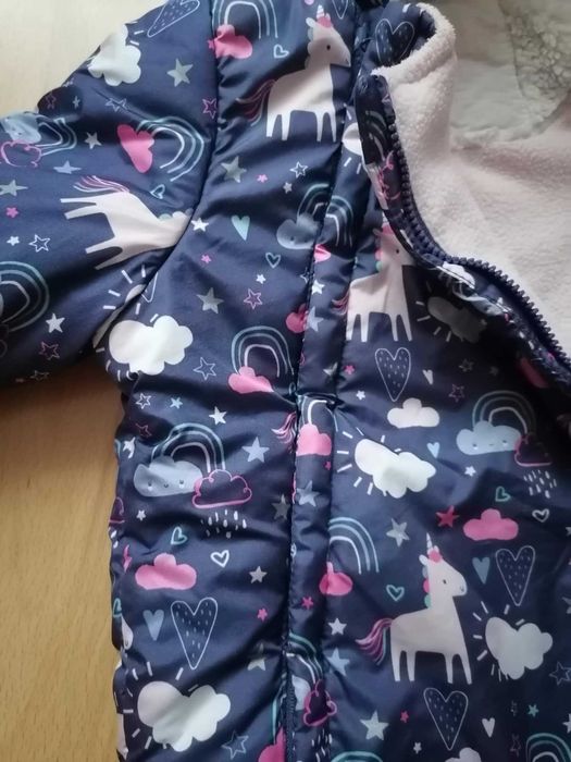 Kombinezon zimowy ciepły dla dziewczynki F&F 9-12 mies.