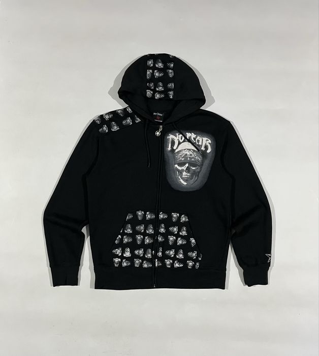 Чорне зіп худи no fear вінтаж кофта ноу фір vintage оригінал size s