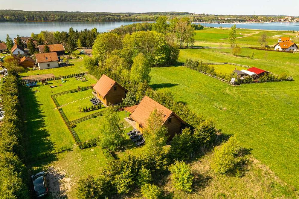 Domki drewniane z baliami - jacuzzi, Mazury, całoroczne