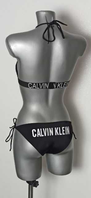 Strój kąpielowy dwuczęściowy Calvin Klein czarny biały XS 34 S 36