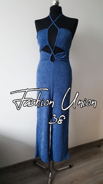 Fashion Union Niebieski kombinezon 38 sexi wesele sylwester impreza