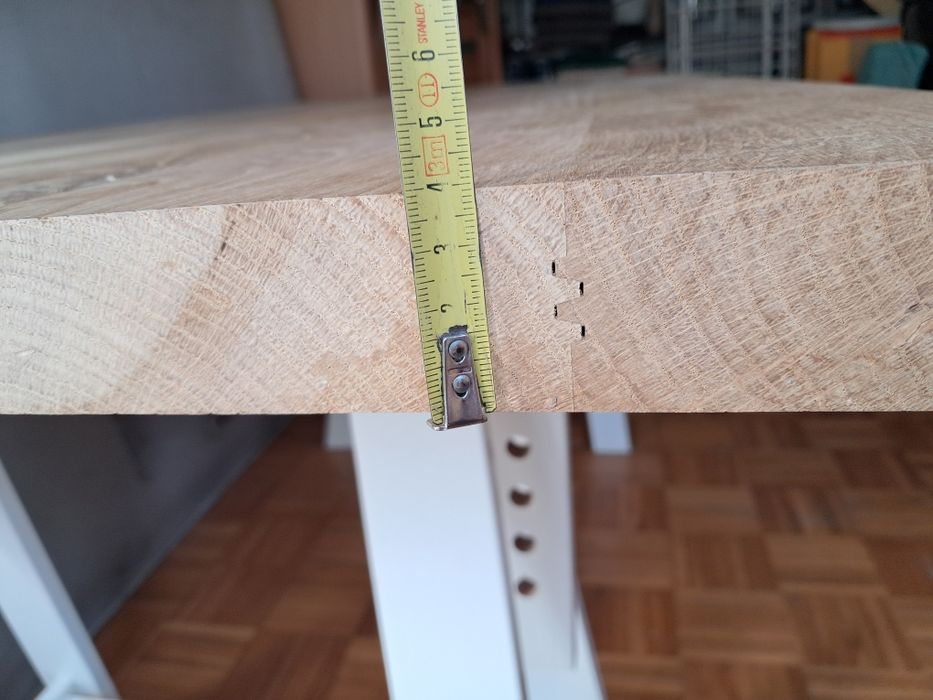 Stół dębowy drewniany rustykalny obiadowy roboczy duży