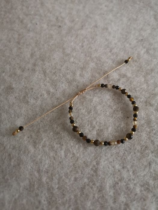 Bransoletka z kamieni naturalnych Turmalin Cytryn Tygrysie oko