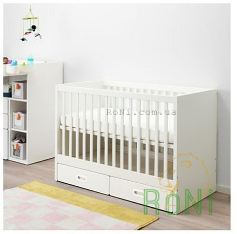 Дитяче ліжко з ящиками, біле 60x120 STUVA / FRITIDS 892.531.69 IKEA
