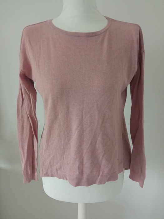 Massimo Dutti lekki sweterek młodzieżowy tył dłuższy r 146-158