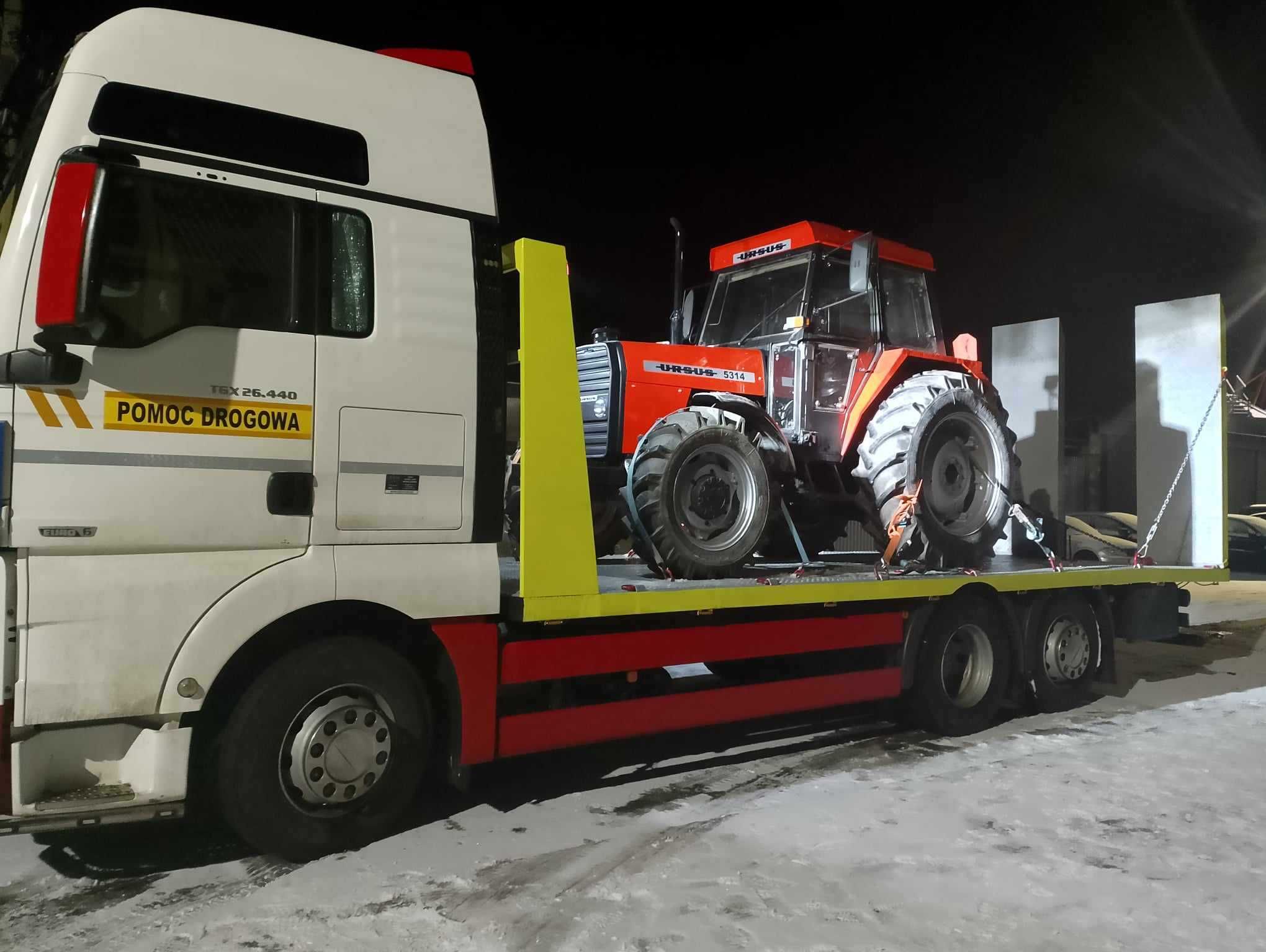 Transport 15 T Ciągników Przyczep Koparki widlaki Busy pomoc drogowa24