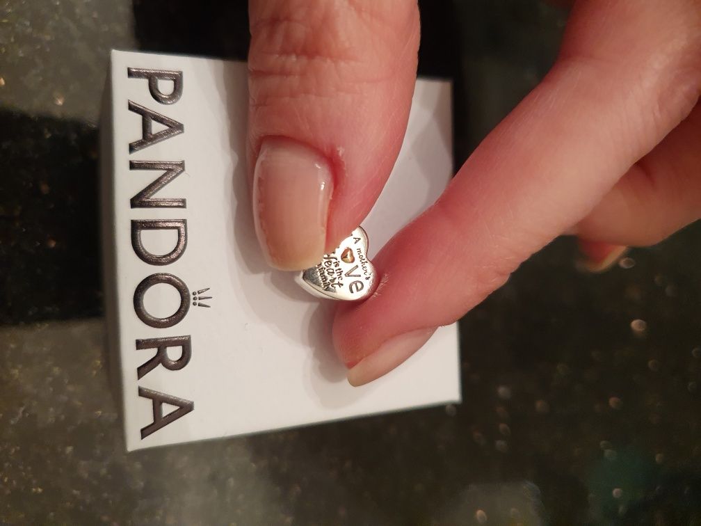 Pandora koralik srebro i złoto