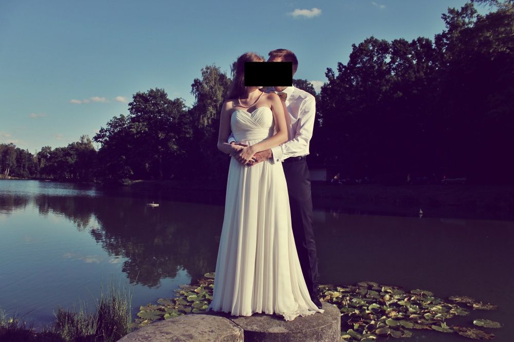 Piękna suknia ślubna Afrodyta, Ridetto, ślub, ecru, śmietanka, 34/36