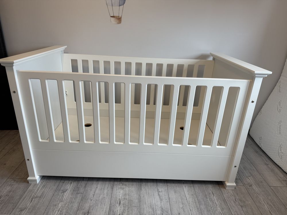 Łóżeczko, materac firmy Baby d’Oro ,dużo gratisów