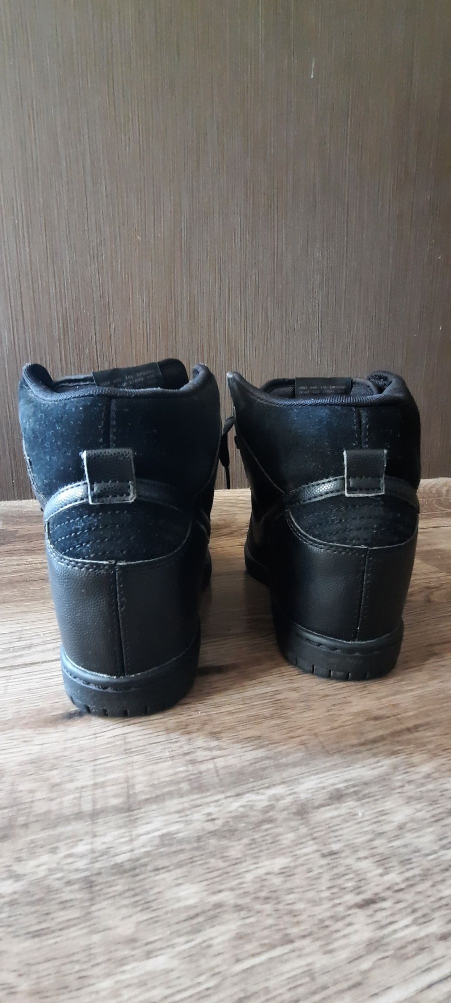 Czarne Nike Dunk Black roz 38.5 na koturnie