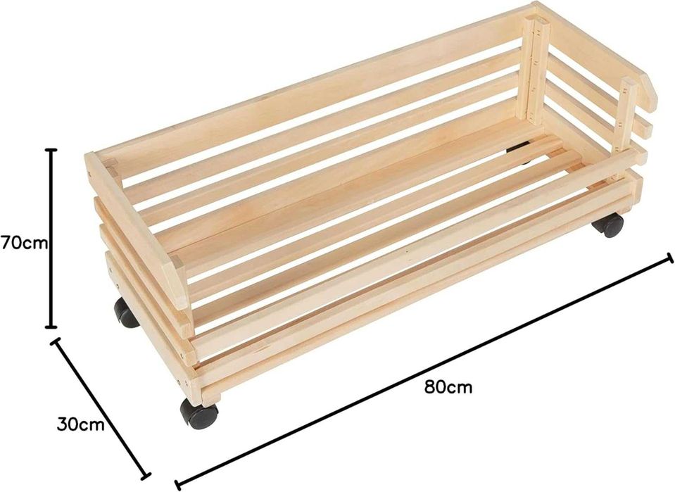 Regał Drewniany na Kółkach do Spiżarni i Kuchni Inter Link 79×30×80 cm