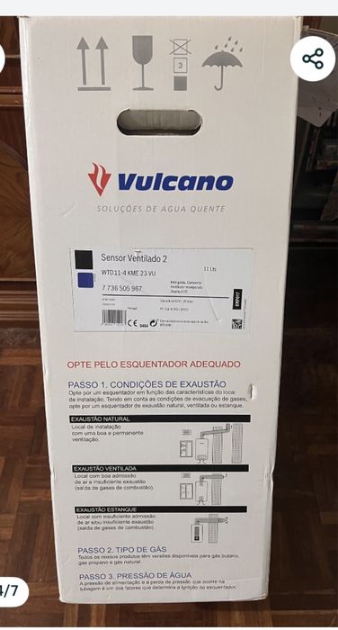 Esquentador vulcano ventilado