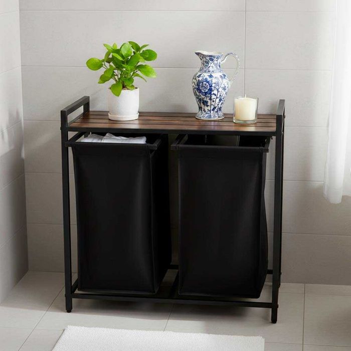 Stylowy kosz na pranie i bieliznę do pralni łazienki