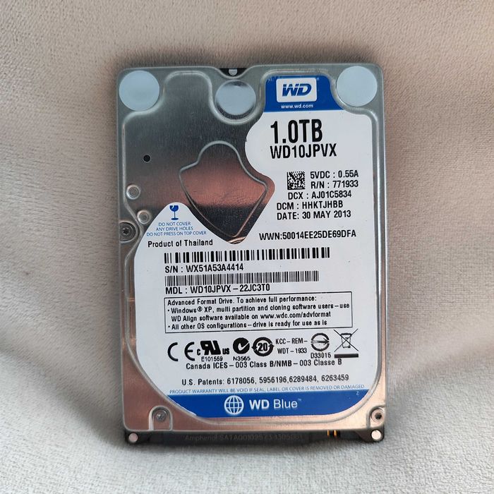 Жорсткий диск Western Digital Blue 1TB 5400rpm 8MB WD10JPVX 2.5 SATAII