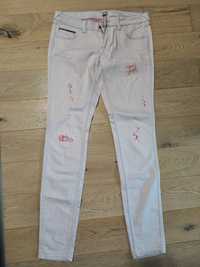 Spodnie Tommy Hilfiger 30/34 Jeansy różowe/białe