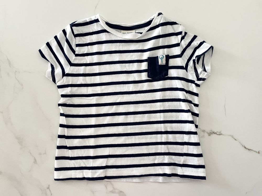 T-shirt com riscas navy Zara (2 - 3 anos)