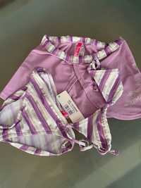 Liliowy strój kąpielowy dla dziewczynki na 4 latka - 3 części