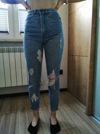 Spodnie jeansy z dziurami 10/38/M niebieskie Xtra