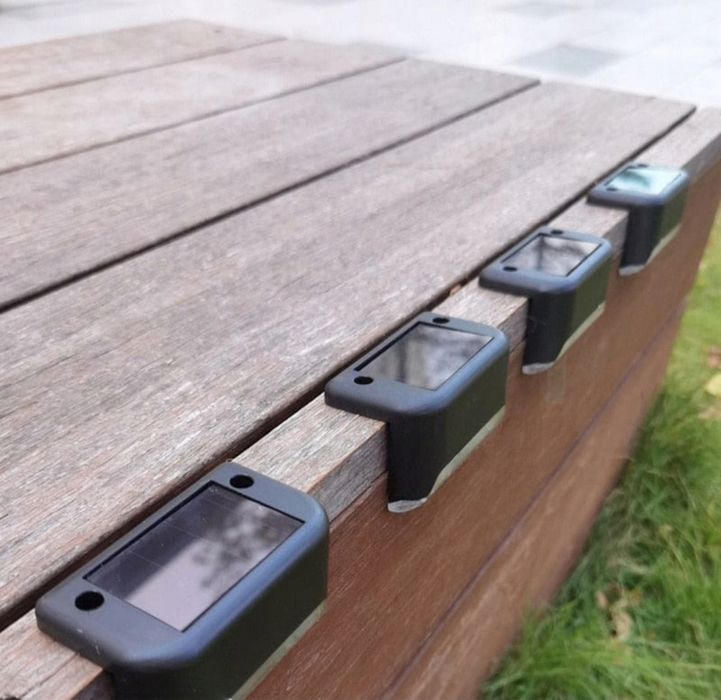4x Lampa solarna Schodowa Ogrodowa LED na Schody Taras Zewnętrzna zimn
