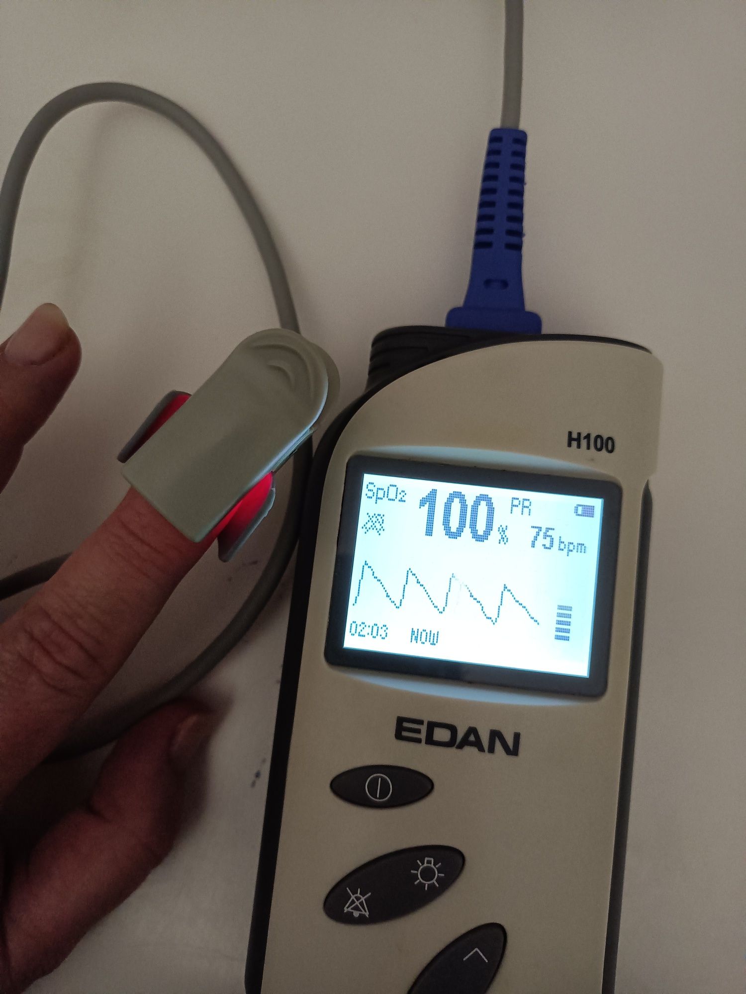 Medyczny pulsoksymetr edan h100 sensor dla niemowląt + klips dorosłych
