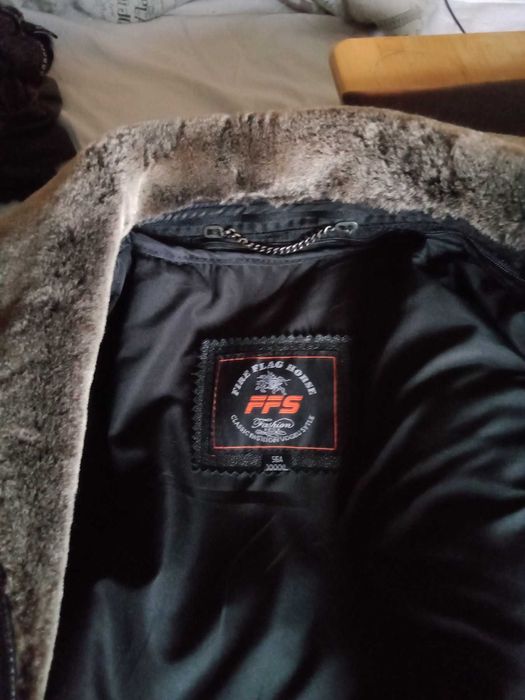 Шкіряна куртка зимова