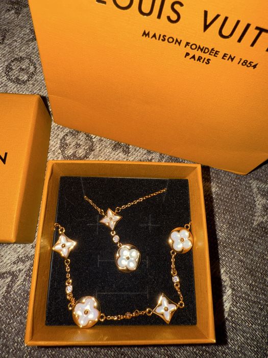 Kit colar e pulseira Louis viitton